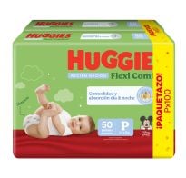 Pañales Huggies Flexi Comfort Talle P 100 Unidades