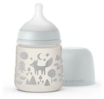 Mamadera Fisiológica Suavinex Silicona Gris +0 Meses 150 Ml