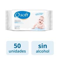 TOALLITAS HUMEDAS QSOFT CLASICAS X50 UNIDADES.