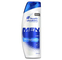 SHAMPOO HEAD AND SHOULDERS 3 EN 1 FOR MEN 375 ML