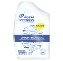 Shampoo Head & Shoulders Limpieza Renovadora 375 Ml + Shampoo 180 Ml