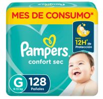 Pañales Pampers Confort Sec Forte Bag G 128 Unidades