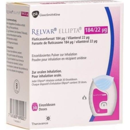 Relvar Ellipta 184 Mcg/22 Mcg 30 Dosis