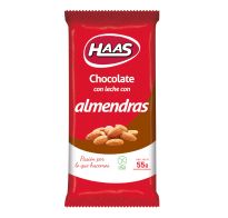 Tableta De Chocolate Haas Con Almendras 55 G