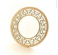 Espejo Circular Con Diseño étnico 50 Cm