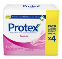 Jabón En Barra Protex Cream 125 G 4 Unidades