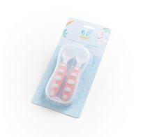 Set Rabbit Cuchara Y Tenedor Rosado