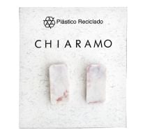 Aros Chiaramo Cuadro Blanco Y Rosa