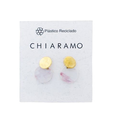 Aros Chiaramo Rose Blanco Y Rosa