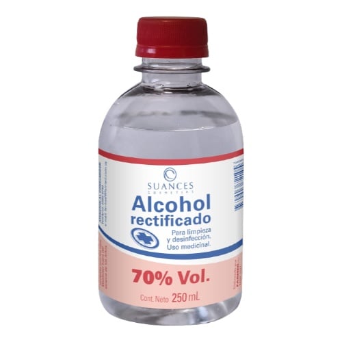 Alcohol Rectificado 70° Suances 250 Ml