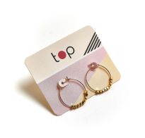 Aros Top Dorado Con Detalle