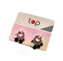 Aros Top Colgante Plateado