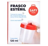 Frasco Estéril Safy De Análisis 120 Ml