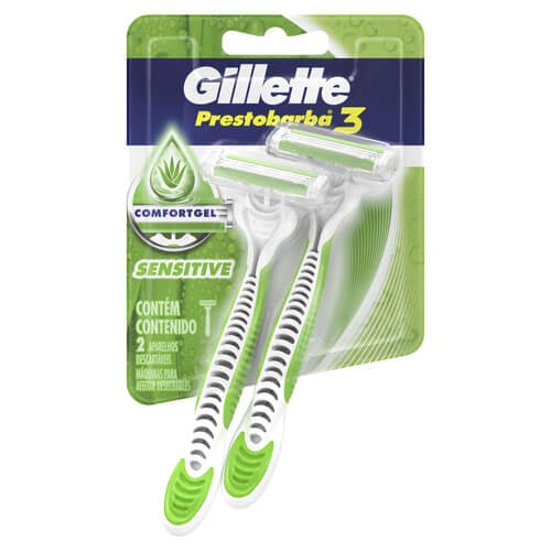 Afeitadora Gillette Prestobarba3 Sensitive 2 Unidades