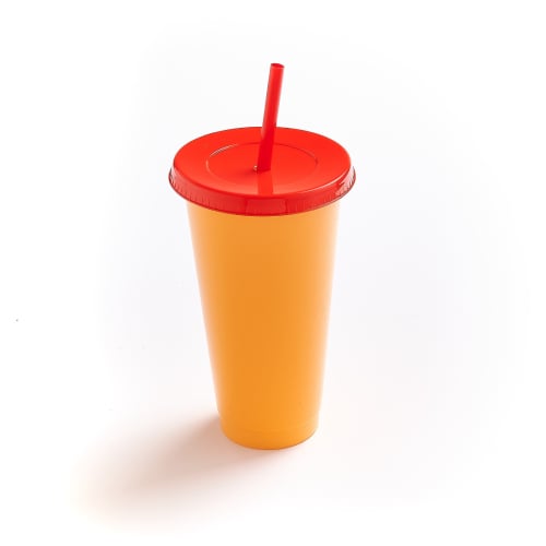 Vaso Farma Hogar Con Sorbito Naranja