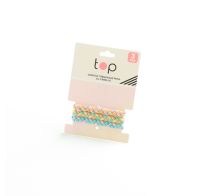 Gomitas De Pelo Top Trenzadas Colores Pasteles 3 Unidades