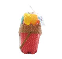 Balde Para Playa Akas Coral Con Accesorios 