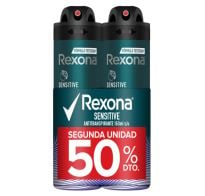 Desodorante En Aerosol Rexona Men Sensitive 150 Ml 2 Unidades