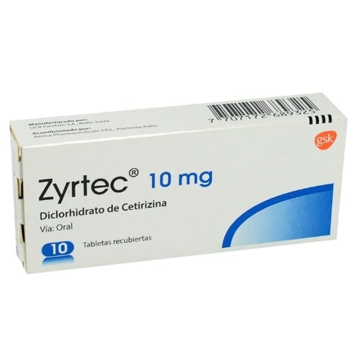 Zyrtec 10 Mg 10 Comprimidos Recubiertos