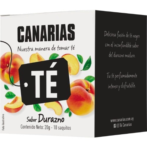 Té Negro Canarias Durazno 10 Saquitos