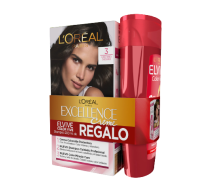 Tinta L'oréal Paris Excellence N°3 Castaño Oscuro + Shampoo Colorvive 200 Ml