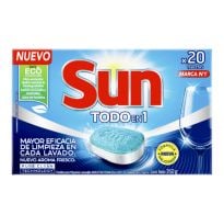 Tabletas Para Lavavajillas Sun Todo En 1 - 20 Unidades