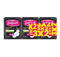 Pack Toallitas Femeninas Ladysoft Nocturnas 3 Unidades