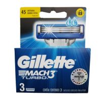 Repuestos Gillette Mach 3 Turbo 3 Unidades