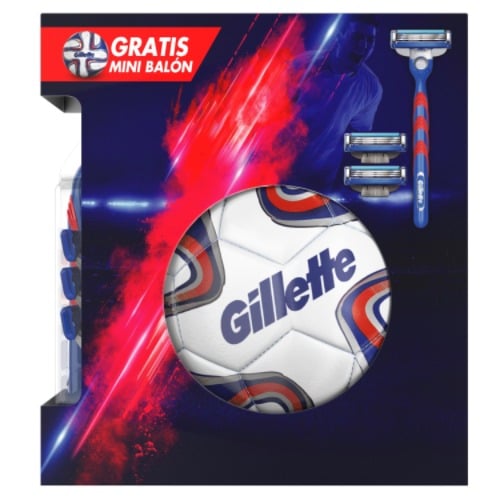 AFEITADORA GILLETTE PACK PELOTA + RAZOR + 3 REPUESTOS