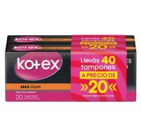 Tampones Kotex Super 2x1 40 Unidades