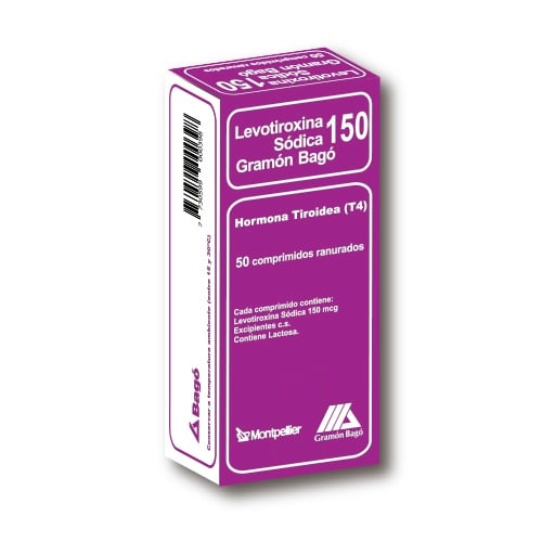 Levotiroxina 150 Mcg 50 Comprimidos