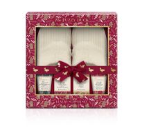Set Para Regalo Baylis & Harding Jabón + Cristales Para Remojo De Pies + Loción Para Pies + Gel De Baño  Y Par De Pantuflas He Fuzzy Duck Winter Wonderland