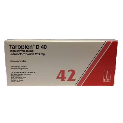 Taroplen D 40 Mg 42 Comprimidos