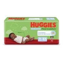 Pañal Huggies Flexi Comfort Para Recién Nacidos 34 Unidades