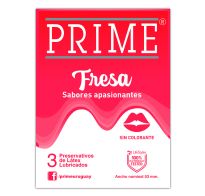 Preservativo Prime Frutilla 3 Unidades