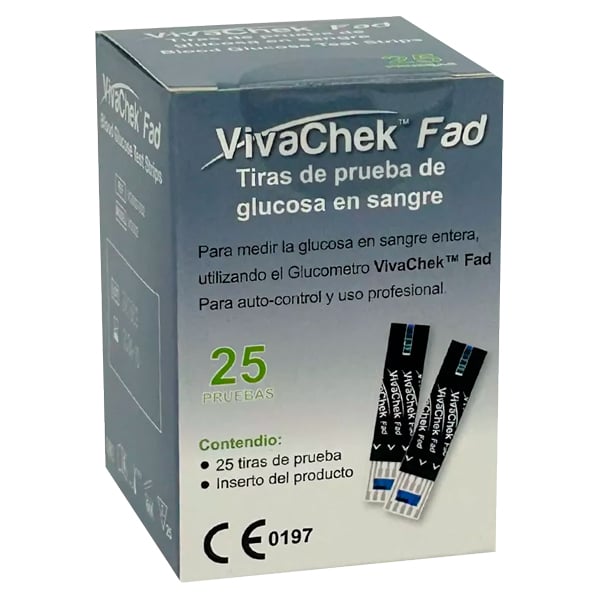 Tiras Reactivas Vivachek Fad 25 Unidades