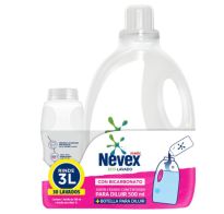 Jabón Líquido Para Ropa Nevex Diluible Bicarbonato 500 Ml + Botella