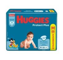 Pañales Huggies Protect Plus M 68 Unidades