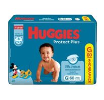 Pañales Huggies Protect Plus G 60 Unidades