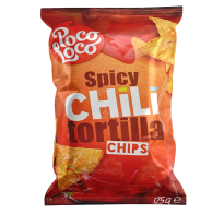 Nachos Spicy Chili Poco Loco Chilli 125 G