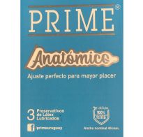 Preservativo Prime Anatómico 3 Unidades