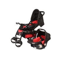 Coche Travel System Swiss Armor Negro Y Rojo