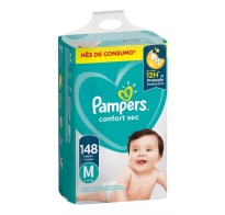 Pañales Pampers Confort Sec Forte Bag M 148 Unidades