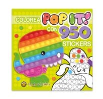 Libro Pinto Pop It Con 950 Stickers Dinosaurios