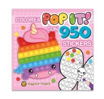 Libro Pinto Pop It Con 650 Stickers Unicornios