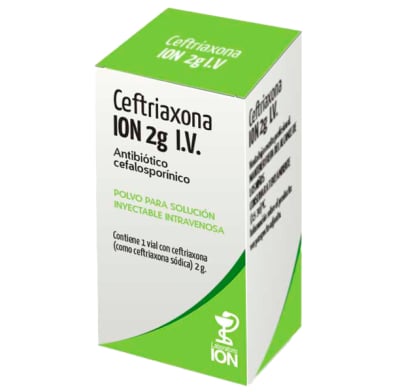 Ceftriaxona Inyectable I/v Ion 2 G