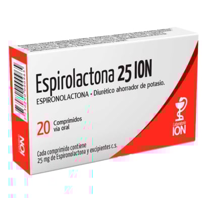 Espirolactona 25 Mg 20 Comprimidos