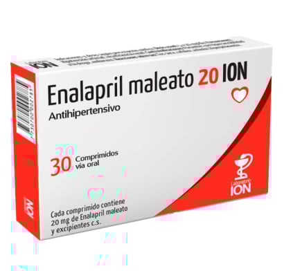 Enalapril Maleato Ion 20 Mg 30 Comprimidos