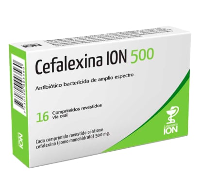 Cefalexina Ion 500 Mg 16 Comprimidos
