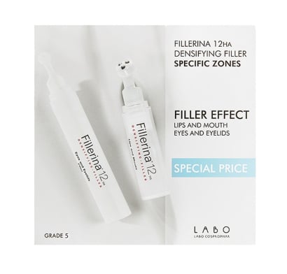 Cofre Fillerina Gel de Relleno de Labios 7 ml  + Gel de Relleno de Ojos 15 ml Grado 5